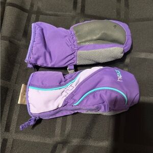 Purple Kids Mittens by head Size: SM Snowboard Ready!